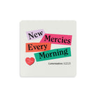 New Mercies Every Morning: Enlightening wooden coaster design