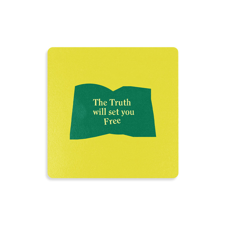 The truth will set you Free: Wooden squares with enlightening Christian patterns