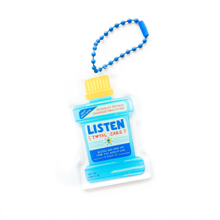 Listen Total Care Mouth Wash {Acrylic Keychain}