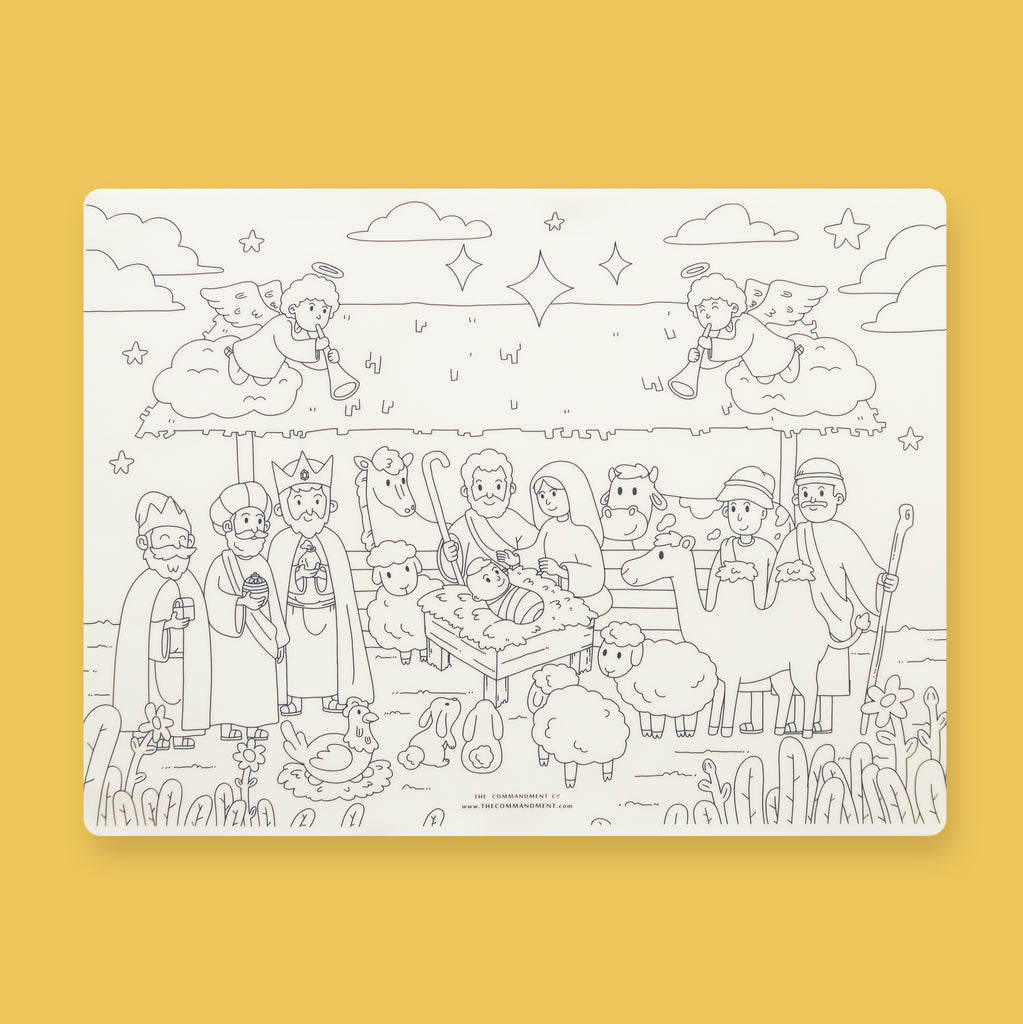 Nativity of Jesus Colouring Mat by Singapore Christian Gift Store The Commandment Co