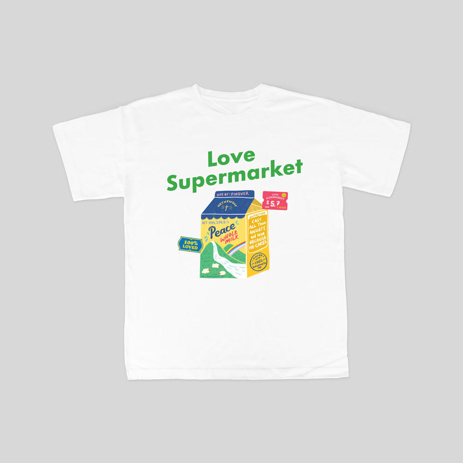 Holy Grocery Trends peace whole milk t-shirt design