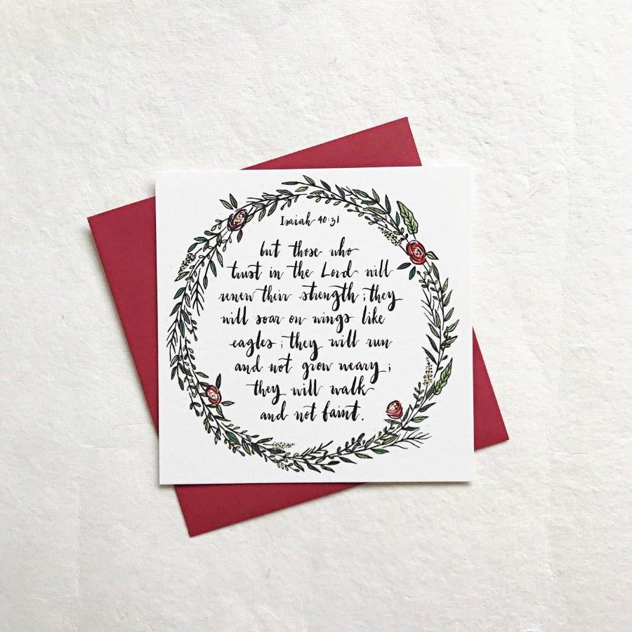Walk and Not Be Faint Isaiah 40:31 | Greeting Cards - Cards by Dora Prints, The Commandment Co
