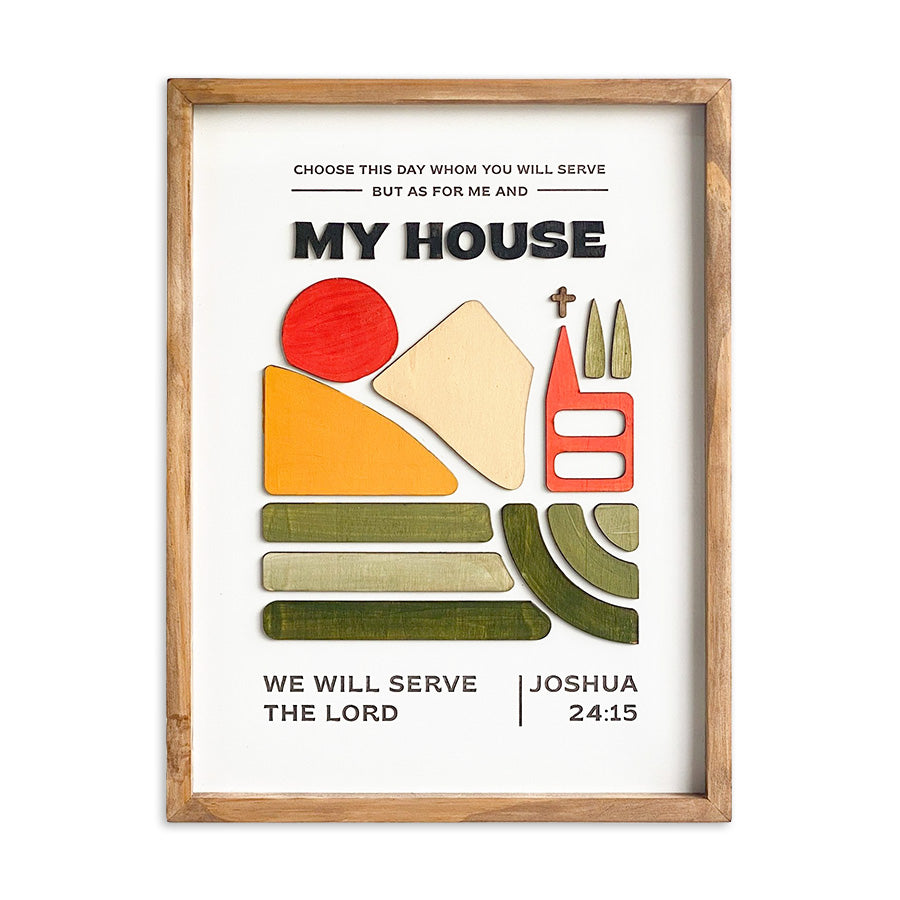 Choose this day whom you will serve but as for me and my house. Inspirational scripture on rustic wood, perfect wall decor.