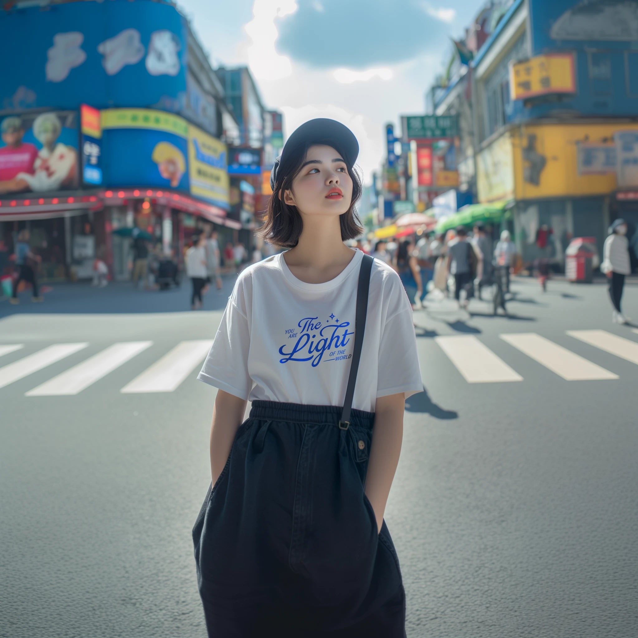 Inspirational Christian Tee: 'Light of the World' message, a bold statement of faith and encouragement.