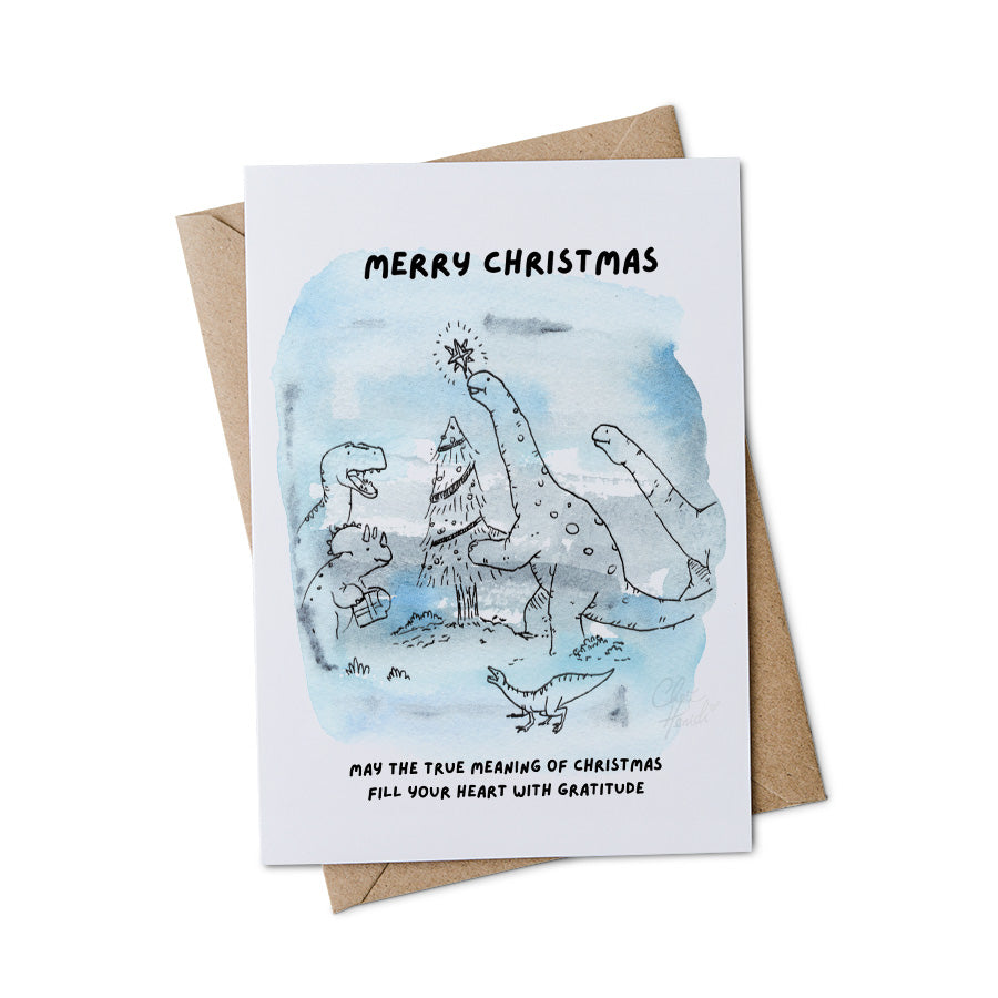 God's love illustrated in this charming dino card