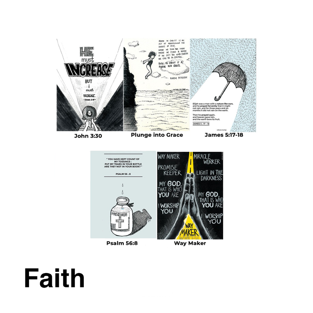 Faith-filled greeting card set with uplifting scripture