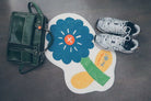 Colorful and modern floral design doormat
