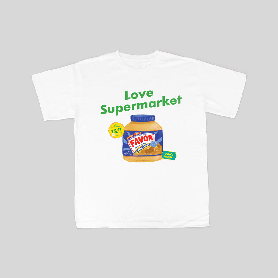 Holy Favor Grocery Chic tee with Peanut Butter design
