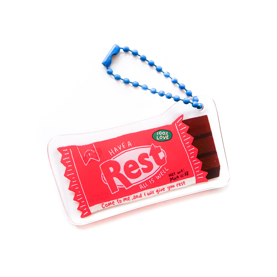 Rest Chocolate Bar {Acrylic Keychain}