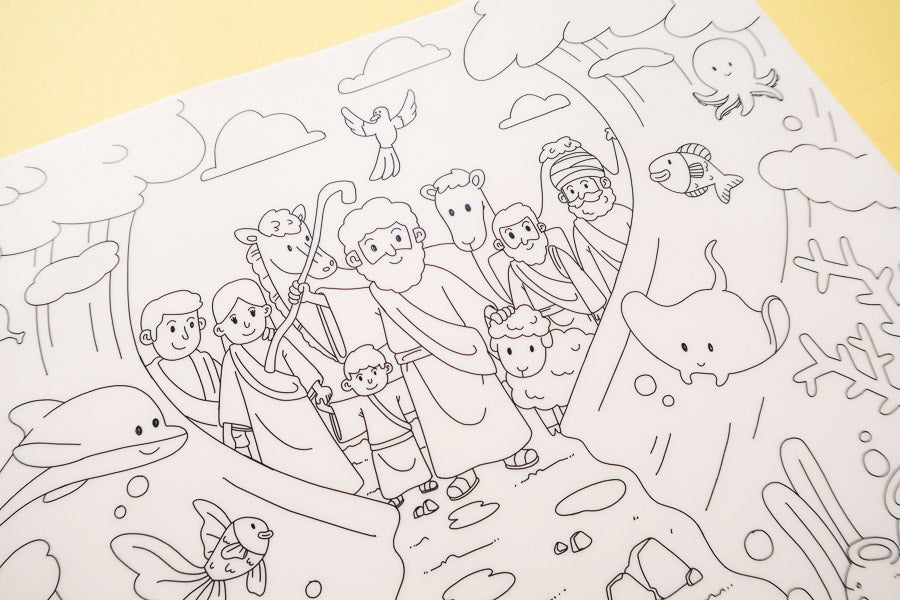 Spark your child's curiosity about the Christian faith with this engaging coloring mat.