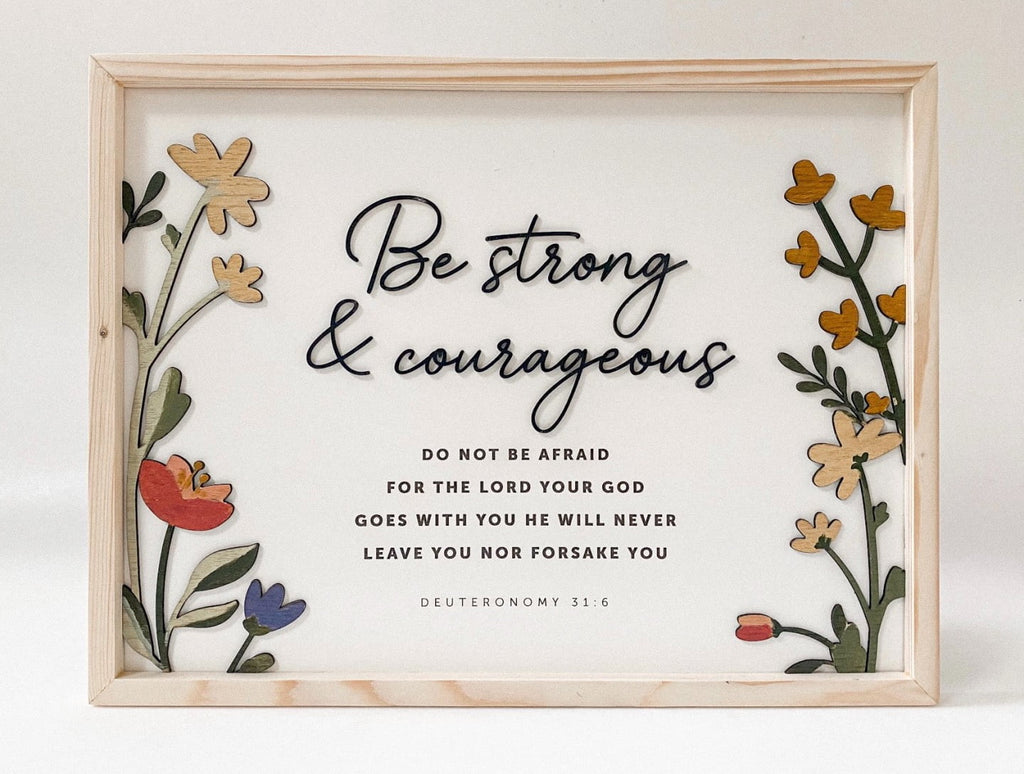Be Strong & Courageous {Wood Craft}