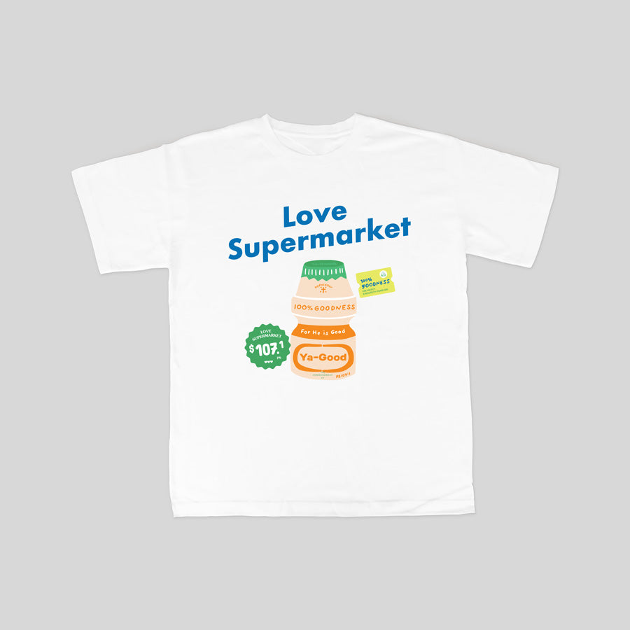 Christian-themed t-shirt with adorable and creative grocery art