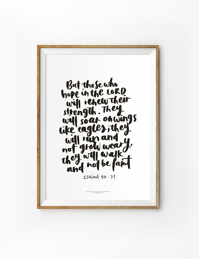 Isaiah 40:31 | Poster | The Commandment Co – The Commandment Co