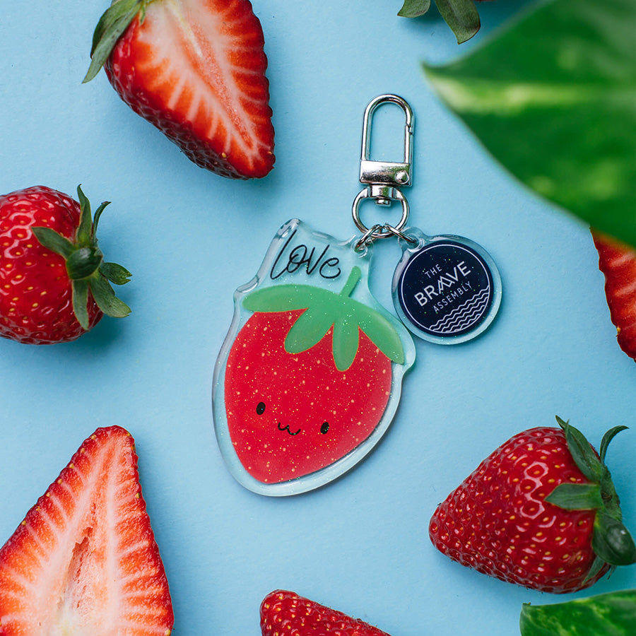 Love {Strawberry} v2 | Acrylic Keychain