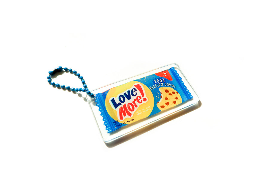 Love More Chocolate Chip Biscuit {Acrylic Keychain}