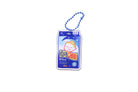 Cool Child of God acrylic keychain with blue beaded chain, featuring a cute crowned character design on a white background.