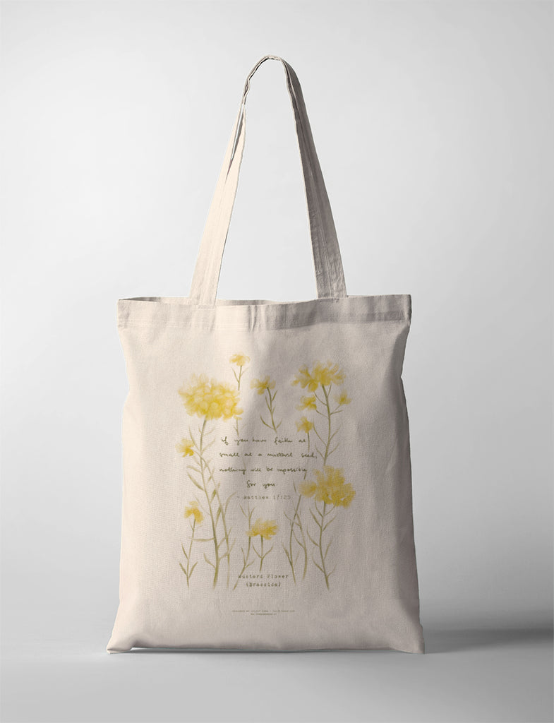 Mustard Flowers {Tote Bag}