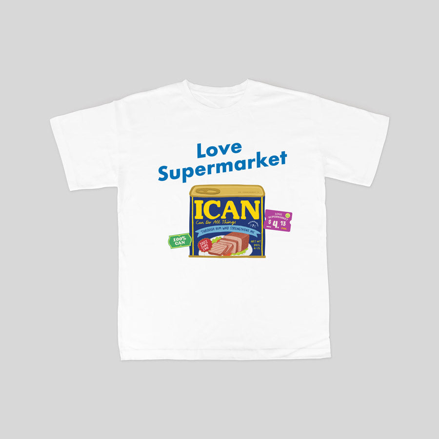 Christian-themed t-shirt featuring cute grocery-inspired art