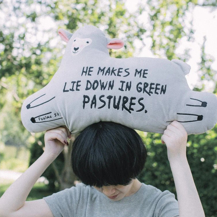 He Makes Me Lie In Green Pastures {Plush Toy}