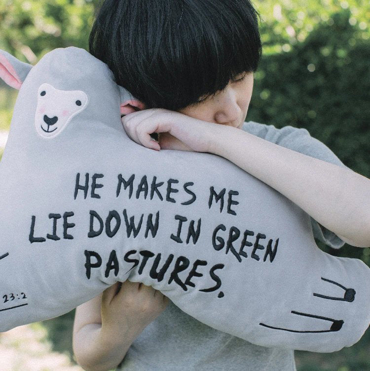 He Makes Me Lie In Green Pastures {Plush Toy}