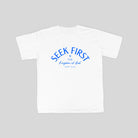 Christian 'Seek First the Kingdom' Tee: Inspirational faith-based t-shirt with a bold and meaningful message.