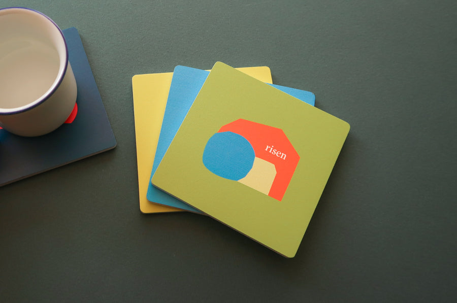 Gift-Worthy Christian Coasters: Modern designs on wooden squares, enlighten any space.