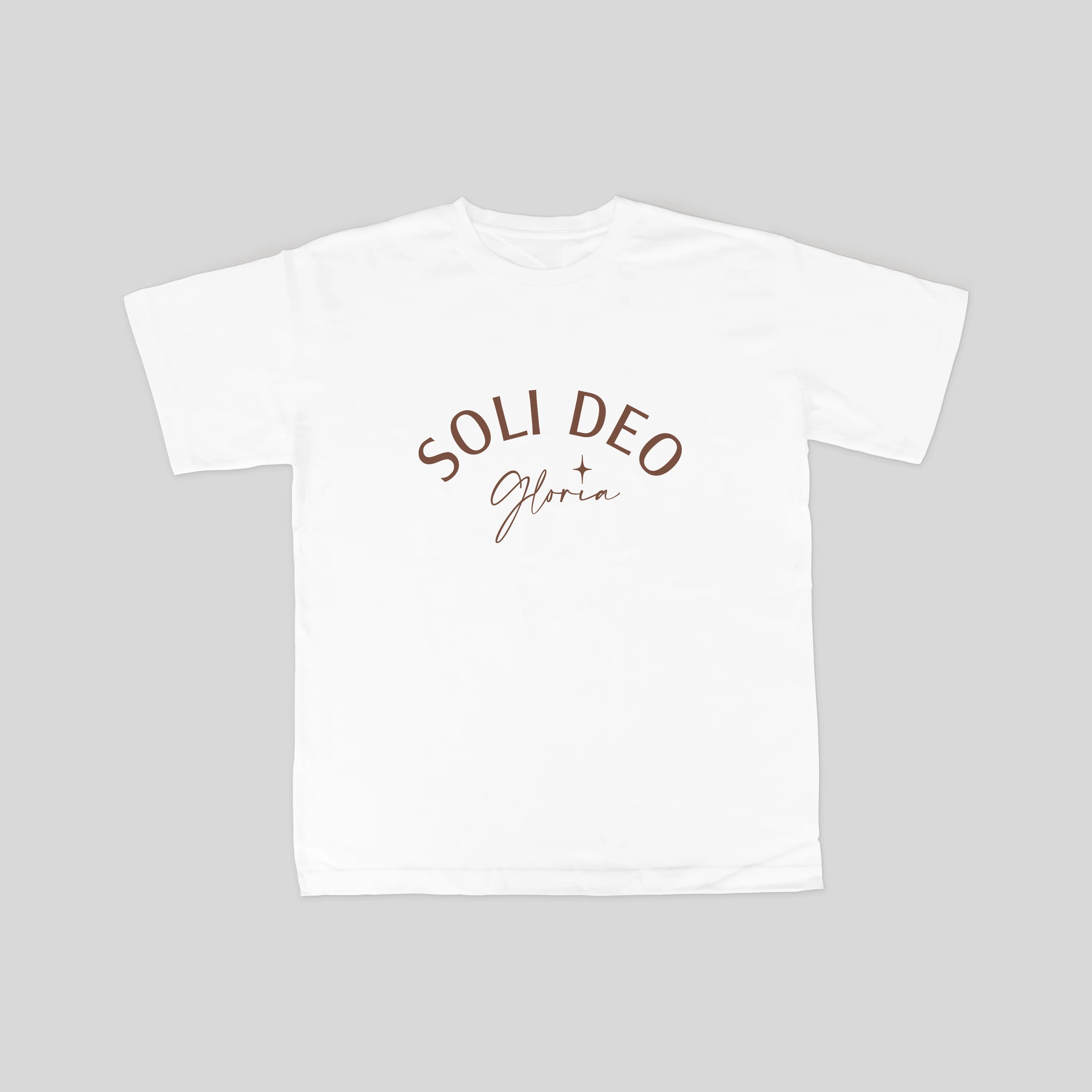 Christian 'Soli Deo Gloria' Tee: Simple and nice design, a bold statement of faith.