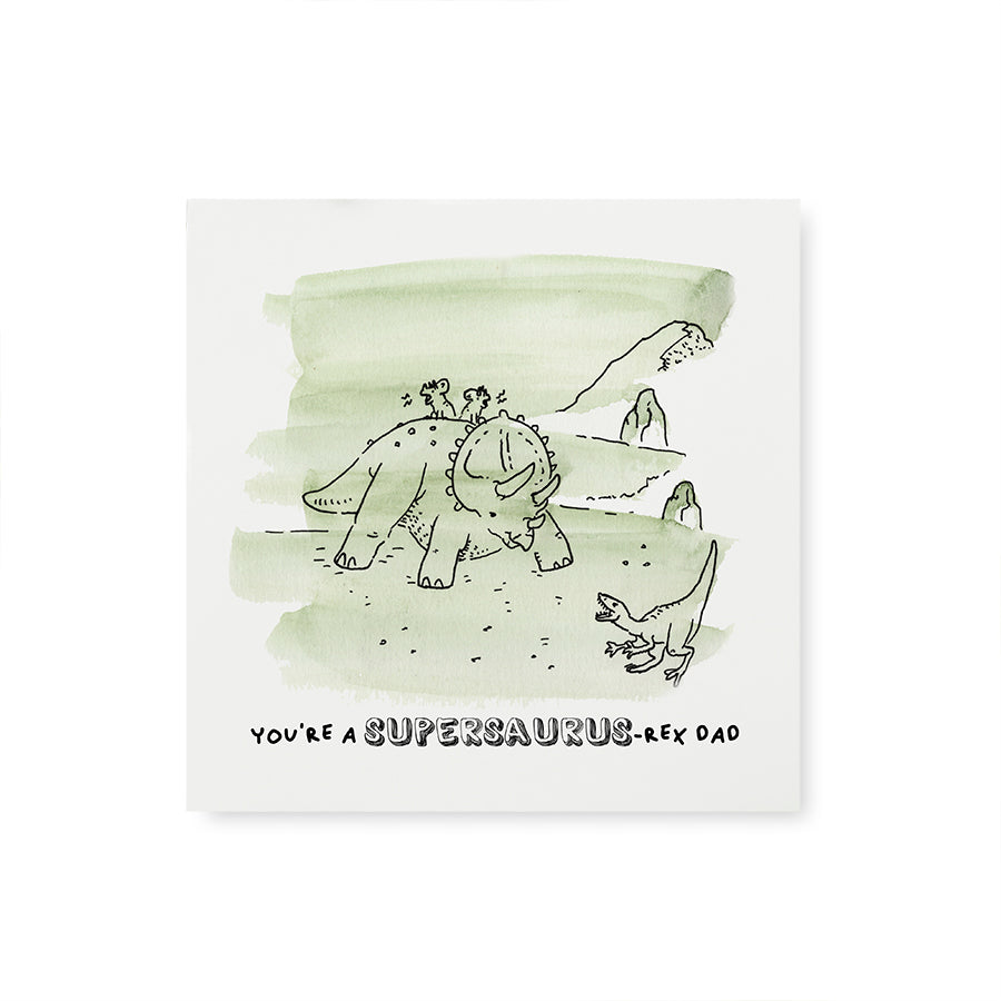 Supersaurus-rex Dad l Protective Dad {Greeting Card}