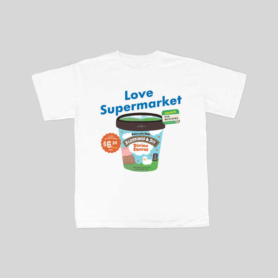 Christian-themed shirt featuring adorable daily grocery-inspired art