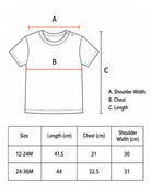 Ambulance to the Rescue kids T-shirt size chart