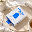 Ask Seek Knock Daily Edition Mandarin conversation card set styled on a warm neutral tabletop