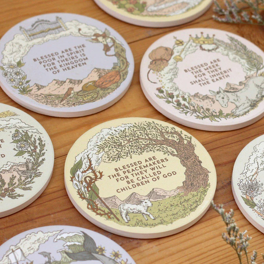 Beatitudes Ceramic Coaster Set by Parable Gifts