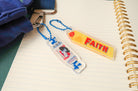 Love Supermarket Christian acrylic keychain collection.