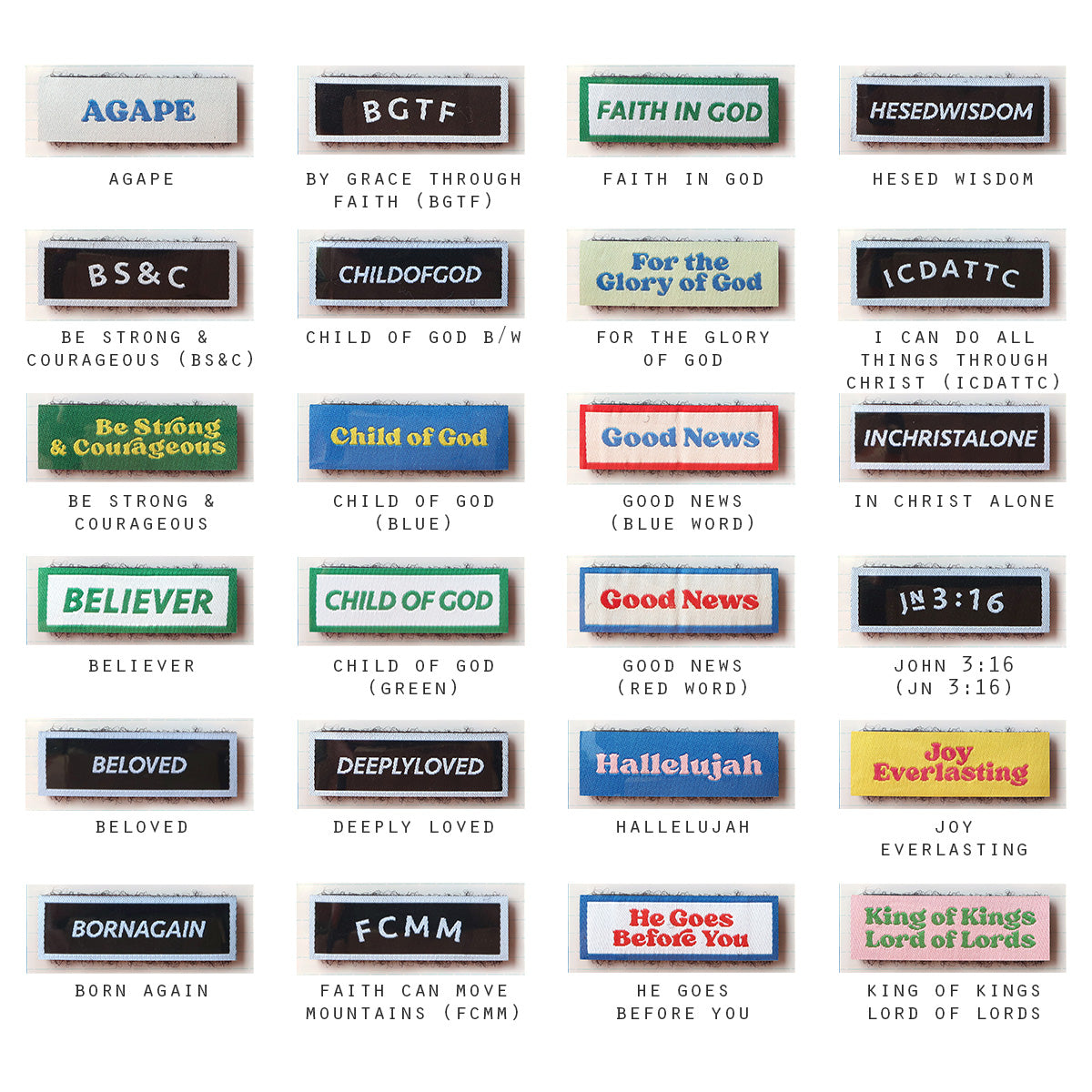 Velcro patch options for customising the navy blue bucket hat, page 1