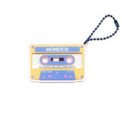 Acrylic cassette-tape keychain with the message “A CHILD IN HIS PRESENCE” (Matthew 18:3) and a blue ball-chain, a faith-inspired Christian gift from The Commandment Co.