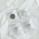 Set of four inspirational Christian phone pop sockets, each with uplifting messages such as "God is love and He loves me," displayed on white cards, encouraging faith and simple happiness.