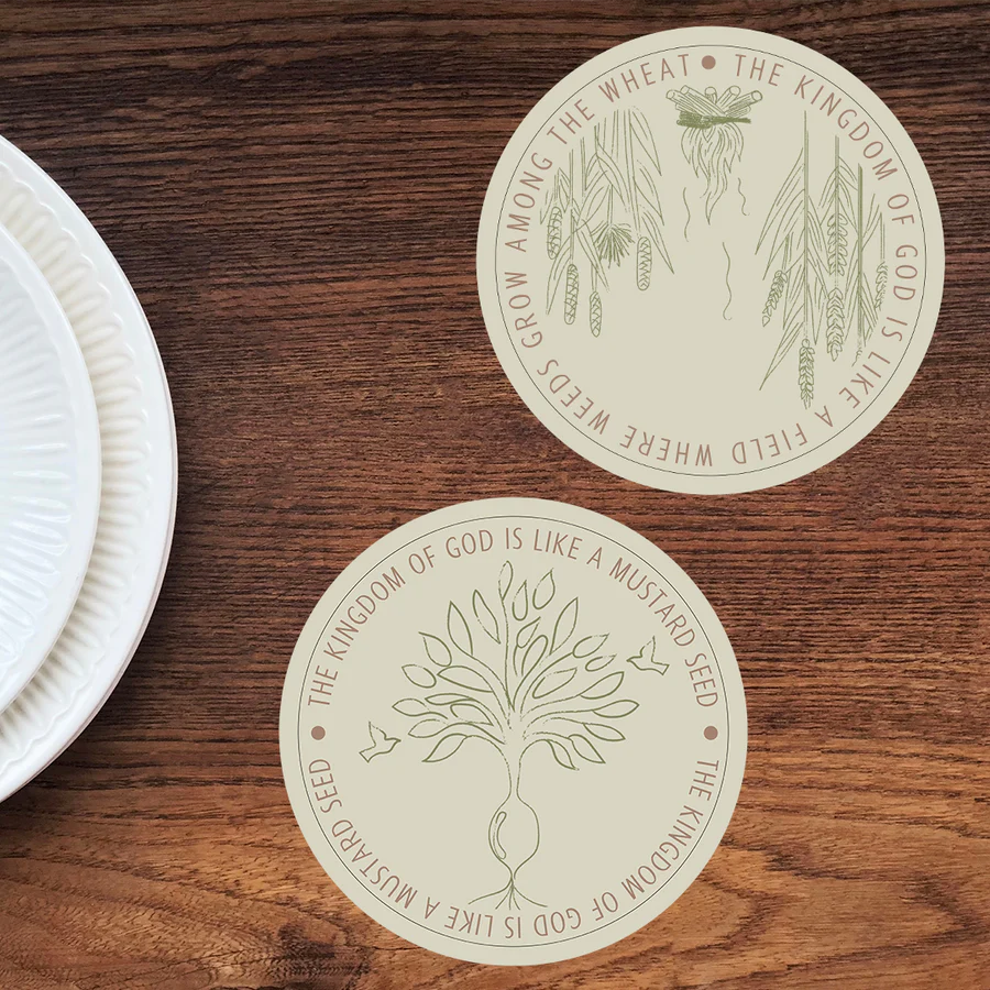 Faith-based dining table mats inspired by Jesus’ parables in Matthew 13