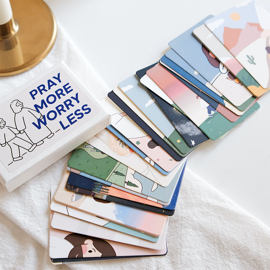 Colourful Christian prayer mini card collection
