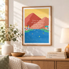 Come to Me and I Will Give You Rest Matthew 11:28 Christian poster framed in a warm home interior