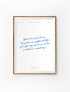 Customisable baptism poster featuring the empowering verse from 2 Corinthians 12:9, "My grace is sufficient for you," a thoughtful baptism gift from The Commandment Co, Singapore's Christian gifts store.