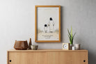 Customisable baptism poster featuring an illustration of Jesus walking with a child and the verse "For we live by faith, not by sight," a heartfelt baptism gift from The Commandment Co, Singapore's Christian gifts store.