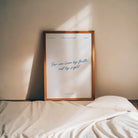 Customisable baptism poster featuring the uplifting verse "For we live by faith, not by sight" from 2 Corinthians 5:7, an ideal baptism gift from The Commandment Co, Singapore's Christian gifts store.