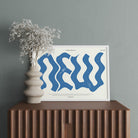 Customisable baptism poster with "NEW" in blue, styled with vases, a distinctive baptism gift from The Commandment Co, Singapore's Christian gifts store