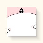 Sticky notes featuring a minimalist pink design with a cute illustration of Jesus at the top, ideal for Christian stationery and inspirational gifts.