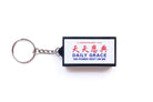 Daily Grace lightbox keychain with bilingual 2 Corinthians 12:9 design and metal keyring