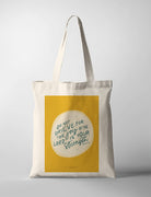 Christian tote bag featuring Nehemiah 8:10, “Do not grieve, for the joy of the Lord is your strength”