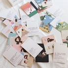 Double-sided Christian prayer mini cards with colourful designs