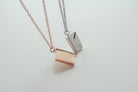 Envelope Locket personalised necklace showing the pendant and adjustable chain.
