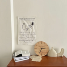 Christian home décor small wall tapestry with Bible verse and hanging loops