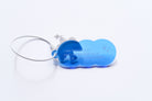 Translucent blue cloud and white dove keychain featuring “I am fearfully and wonderfully made” from Psalm 139:14.